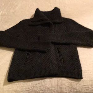 Loft dark gray sweater Moto jacket